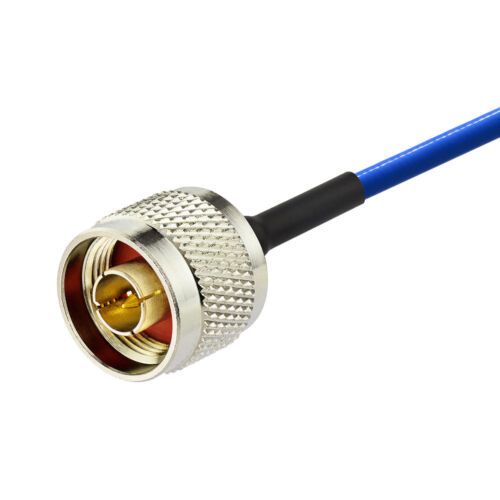 Blue RG402 N Type Male Pigtail RF Semi flexible Cable For Antenna 3G 4G Low Loss - Picture 2 of 3