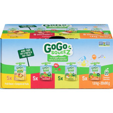 GoGo squeez Fruit Sauce Tropicalz, Apple Strawberry, Apple Pear, Apple Mango