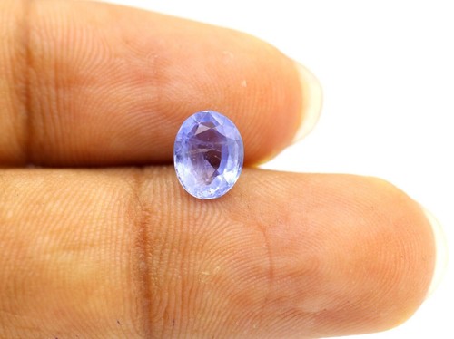 1.81 Ct Natural Blue Sapphire IGI Certified NO HEAT 7X6 mm Oval Cut Ceylon Gem - Picture 11 of 11