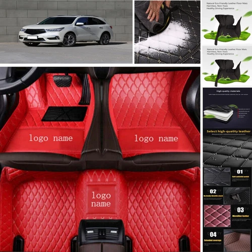 For Acura MDX RDX Car Floor Mats Cargo Liners Custom All Weather PU Leather Mats - Imagen 7 de 31