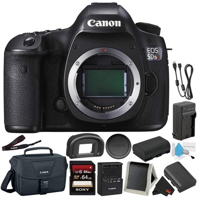 Canon EOS 5DS R Digital SLR Camera 0581C002 (Body Only)- Bundle with 32GB Memory