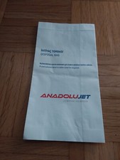 Flugzeug Anadolujet Spuckbeutel ihtiya&ccedil; Torbasl Disposal Bag Kotzt&uuml;te Wei&szlig; Neu