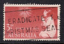 Australia Stamp Scott 306 Used 3-1/2p Christmas Star of Bethlehem & Child 1957
