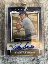 2005 Upper Deck Trilogy Generations Past Gold Signature Ron Santo 10/15 Cubs