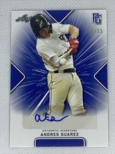 2021 LEAF PERFECT GAME AUTO ANDRES SUAREZ BLUE PAPER 3/15