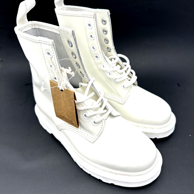 Dr. Martens 14357 WHITE MONO Women's Leather Boots Size: US5 | eBay
