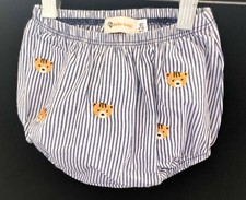 Baby Luigi Embroidered Tiger Head, Navy, White, Yellow Diaper Cover - 12 Mo. NWT