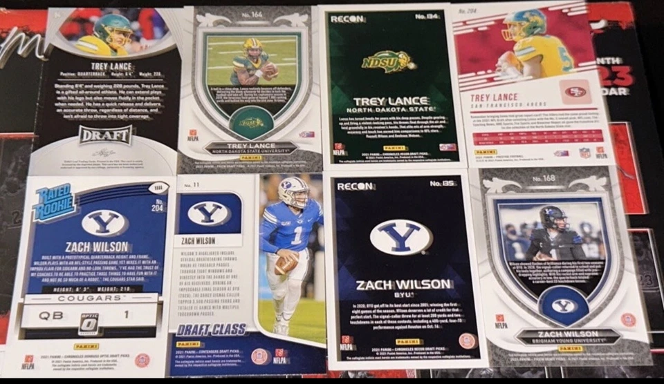 ⭐️ROOKIE CARDS  TREY LANCE🔥PLUS ZACH WILSON ORANGE FOIL🔥NFL ROOKIE CARDS⚡️ - Image 3 of 3