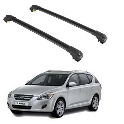 Fit for KIA CEED SPORTSWAGON (ED) 2007-2012 Roof Rack Cross Bars Black set  - Main Image