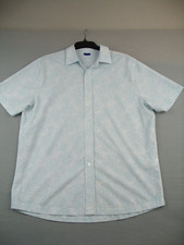 Footjoy Shirt Mens Extra Large XL Blue Lightweight Stretch Golf Polo Floral