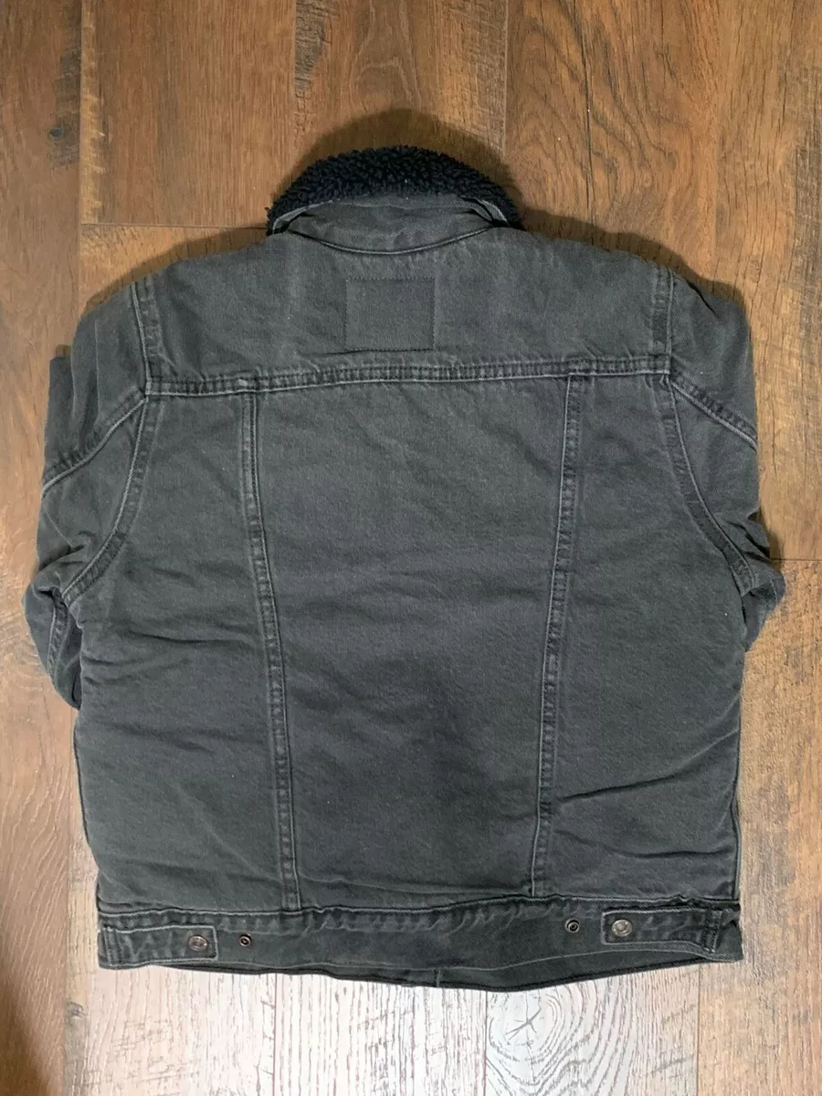 levi's original trucker jacket black
