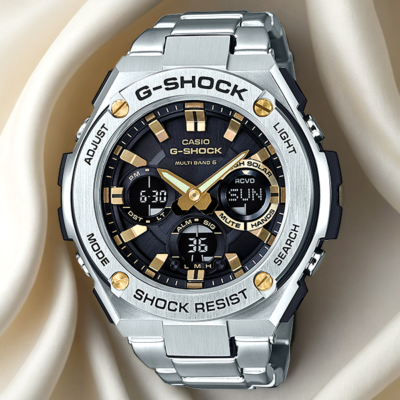 時計 CASIO G-SHOCK GST-W110D-1A9JF CASIO G-SHOCK G-STEEL GST-W110D-1A9JF Solar Radio Men's Watch in