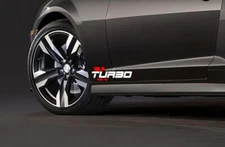 (2 Piece) TURBO Charged Decal Emblem HASH Marks R sticker car Racing Performance