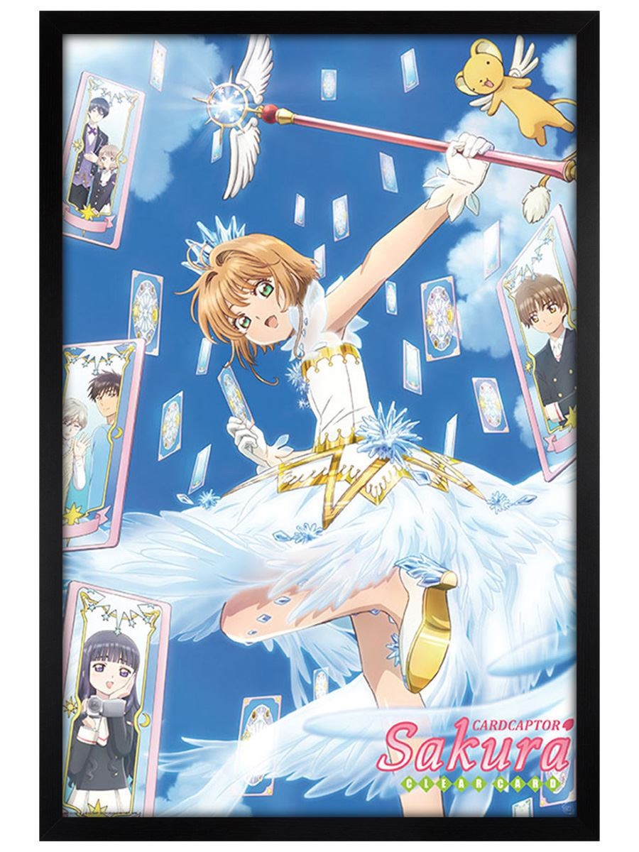Cardcaptor Sakura Group Maxi Poster - Black Wooden Framed