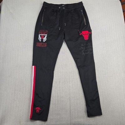 Pro Standard Chicago Bulls Track Pants Mens XL Black Red Graphic