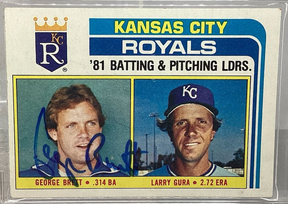 George Brett/Larry Gura (JSA CoA) - Kansas City Royals - Signed Baseball Card - Image 2 of 4