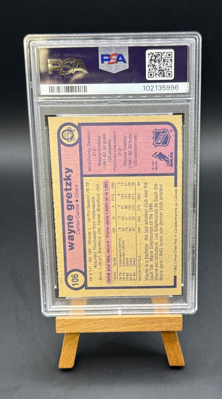 1982-83 O-Pee-Chee - Wayne Gretzky #106 PSA 8 view 2