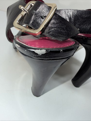 Bandolino pelle donna 10 M nero EMI 1010 tacco a pompa punta aperta fibbia tacco 4" - Foto 5 di 8
