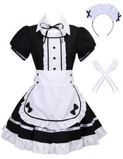 Colorful House Womens Cosplay French Apron Maid Fancy Dress Costume X-Large
