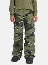 Pantaloni da snowboard/sci cargo Burton Exile bambini 2L mimetici biscotti taglia L nuovi con etichette prezzo consigliato £ 120