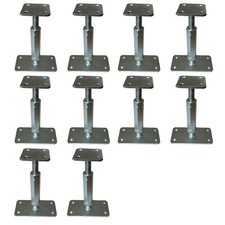 10xPfostentr&auml;ger h&ouml;henverstellbar 160-220 mm verstellbar H&ouml;he St&uuml;tzenfu&szlig; Carport