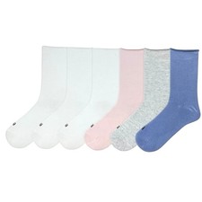K. Bell Women's Modal Roll Top Socks, 6 pairs, Assorted Solid Colors
