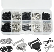 100 Pairs 3 Styles Skirt Hooks and Eyes Hook Closures, Sewing Snaps Fasteners...