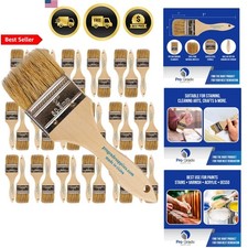 Paint Brushes 36 Pack 2 Inch Natural Bristles Home Decor Art Craft Use