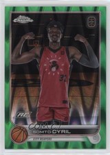 2022 Chrome OTE Overtime Elite Green RayWave Refractor 7/75 Somto Cyril #48 0g4