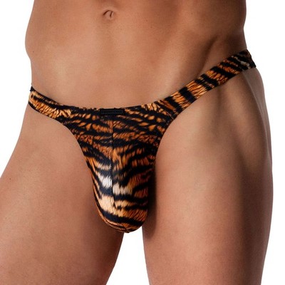 Manstore M/34'' M2568 Tower String Herren Unterwäsche Tanga Enhancing Pouch Tiger