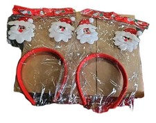 CHRISTMAS Set Of 2 Xmas Santa Hair Bands Kids Adults Headbands Novelty Fun C 