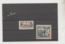 Spain  2 Red Cross Cinderella issues  1 MNH  1 Used  good condition