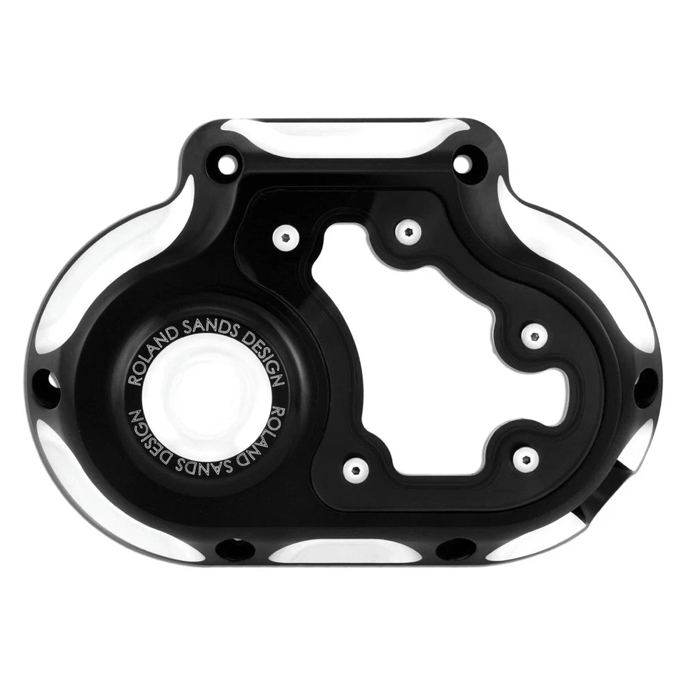 Cubierta de transmisión Roland Sands 0177-2074-BM 6 velocidades Clarity 18+ Harley Softail Foto 2 de 2