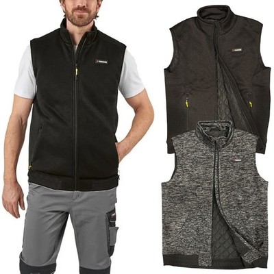 Bodywarmer Gillet Herren Outdoor Weste warm schwer wattiert durchgehender Reißverschluss Micro Fleece Top
