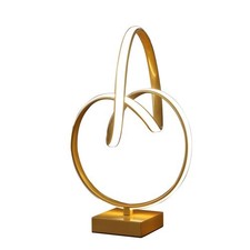 AS 19" In Abstract Matte Gold Modern Table Lamp