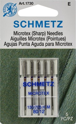 Schmetz Microtex scharfe Maschinennadeln - Größe 12/80 5/Pkg 1730
