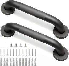 Shower Grab Bar, 2 Pack 12 Inch Gray Bathroom Grab Bar, 1.25" Diameter 304 Stain