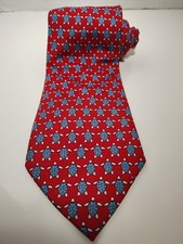 Vineyard Vines Blue Turtle All Over Print Mens Silk Tie Necktie