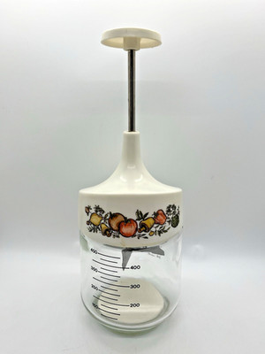 Vintage Gemco CORNING WARE SPICE OF LIFE Kitchen Food Chopper Glass Container