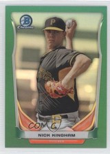 2014 Bowman Chrome Prospect Short Prints Green Refractor 38/75 Nick Kingham 1b8