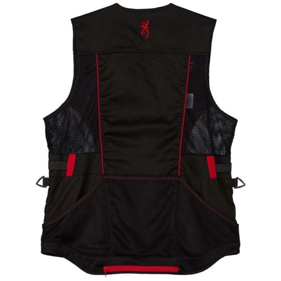 Browning Ace Shooting Vest-Black/Red - Image 2 of 2