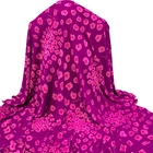 Ungaro authentic Fuchsia viscose jersey pink fabric Leopard Made in Italy Logo