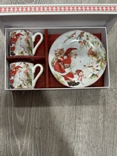 Creative Home And Kitchen Christmas Espresso And Saucer Set. 2 Cups 2 Saucer 