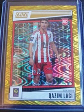 2022-23 Panini Score League 1 Qazim LACI 03/10 RC Gold Swirl AC Ajaccio 2023