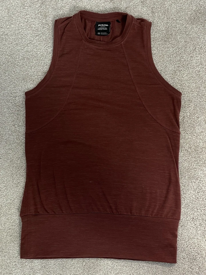 Camiseta sin mangas Prana Sol Protect para mujer talla XS roja camisa atlética senderismo escalada Foto 2 de 4