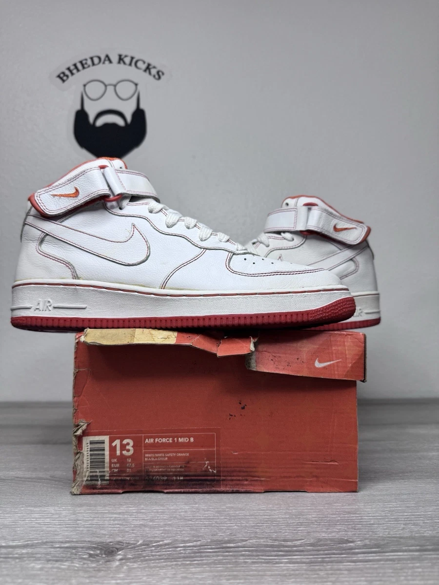 Nike Air Force 1 B Mid White Safety Orange for Sale | Authenticity Nike Air Force 1 B Mid White Safety Orange for Sale | Authenticity