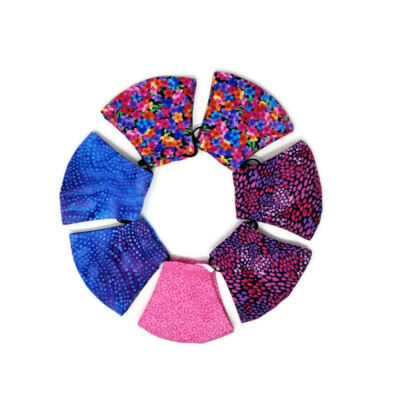 Face Masks/Coverings, Handmade, LOT/7 (+2 FREE!), Mixed Colors, Adjustable - NEW