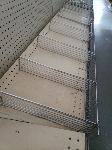 (1Set) Retail Gondola Chrome Wire Shelf Divider System Front Fence Five Dividers