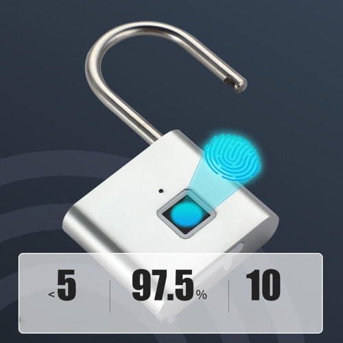 Portable Fingerprint Password Lock Anti-Theft Smart Padlock - Photo 3/9