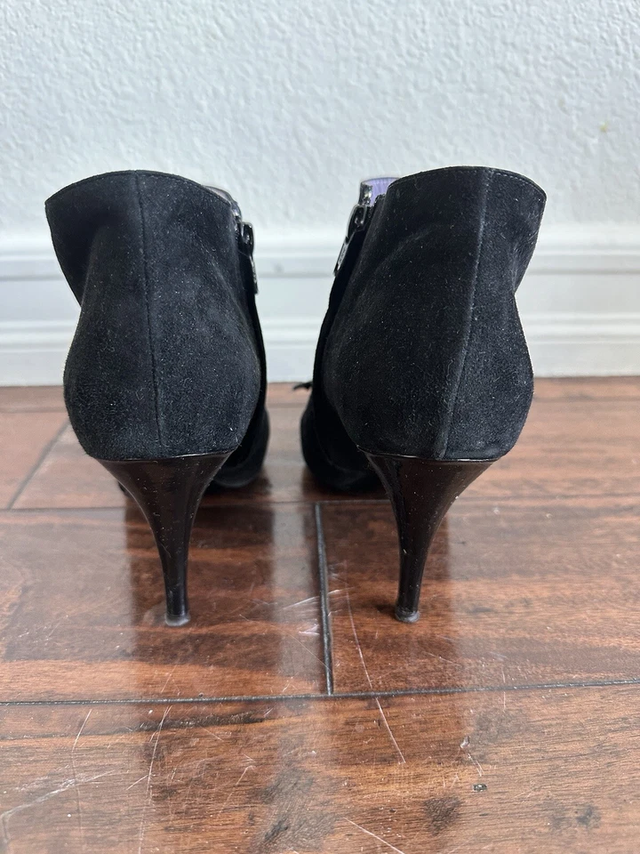 Studio Pollini Botines Gamuza Negro Tacones Talla 8 Foto 3 de 4